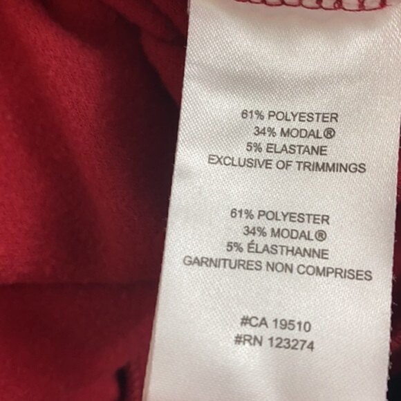 LOLE Red Sasmita Fleece Wrap Sweater Top Medium Athleisure Lounge Yoga Athletic - Picture 7 of 8